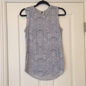 Light Blue Graphic Sleeveless Tee